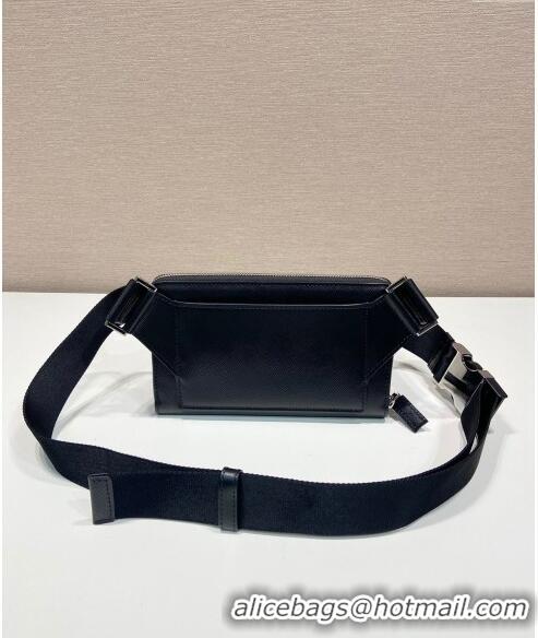 Grade Design Prada Saffiano Leather Belt bag 2VH156 Black 2023