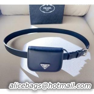 Big Discount Prada Leather Mini Bag Belt P0410 Black