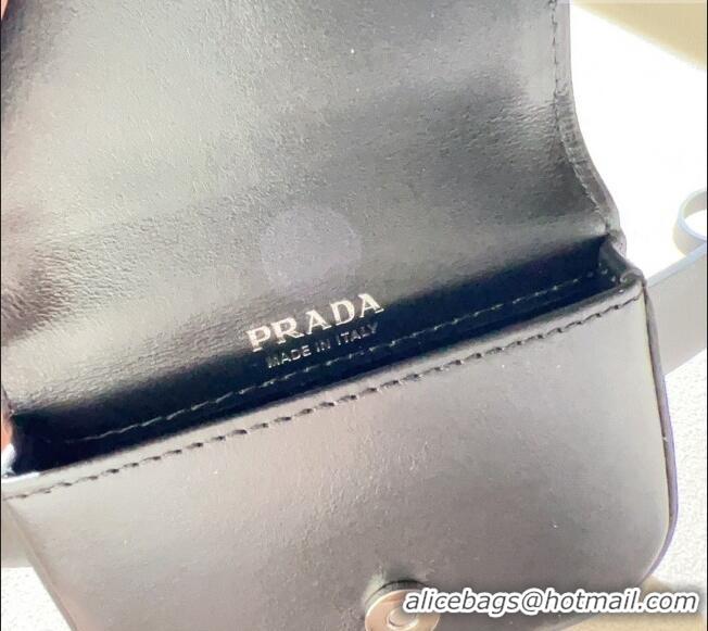 Big Discount Prada Leather Mini Bag Belt P0410 Black