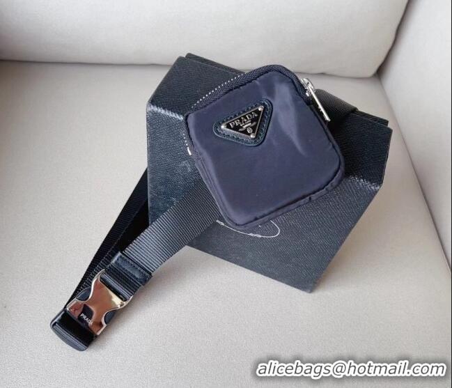 New Design Prada Belt Bag in Nylon Fabric P1018 Black 2023