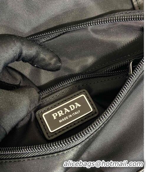 Top Grade Prada Re-Nylon and leather belt bag 2VH176 Black 2024