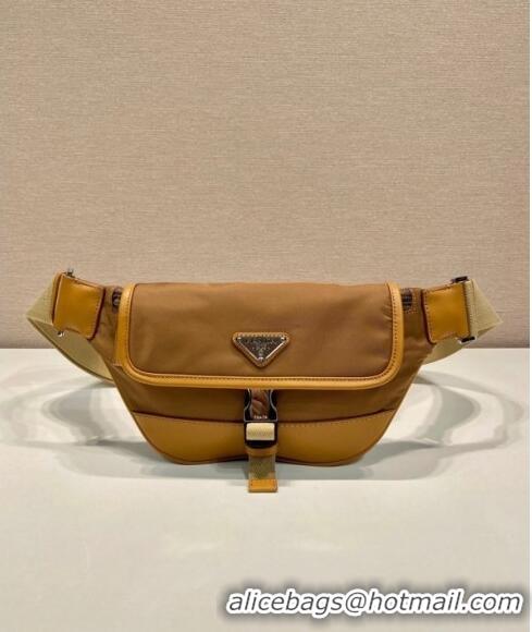 Trendy Design Prada Re-Nylon and leather belt bag 2VH176 Cork Beige 20244