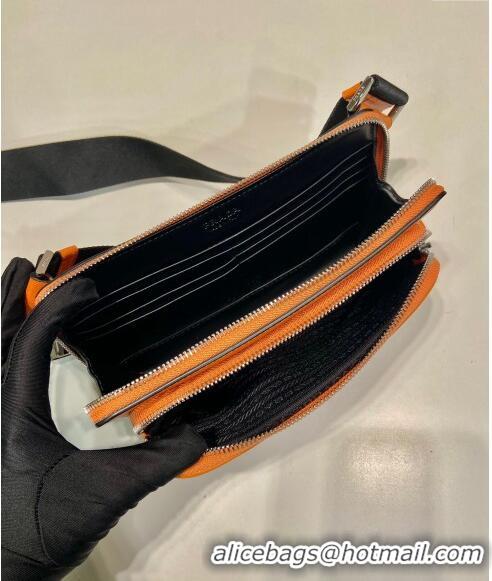 Top Design Prada Mens Saffiano Leather Belt bag 2VH156 Orange 2024