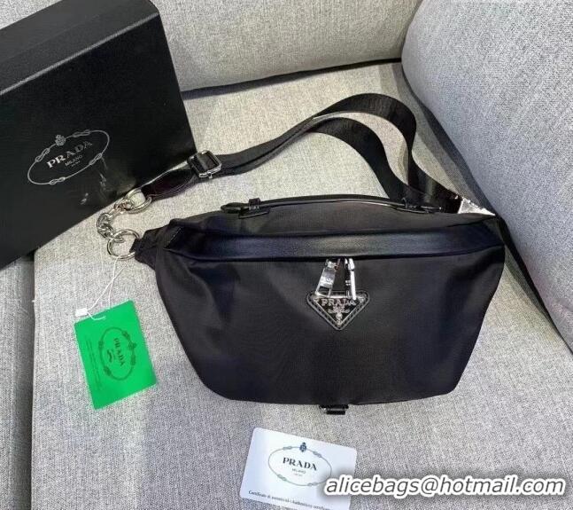 Luxury Discount Prada Nylon Belt Bag PR3381 Black 2024