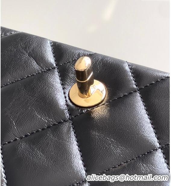 Pretty Style Chanel Lambskin Mini Flap bag with Top Handle AS5032 Black 2024 Top Quality