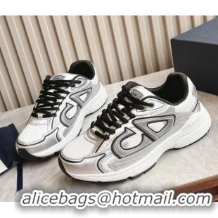 Pretty Style Dior B30 Sneakers in CD Mesh and Technical Fabric Silver/Grey 905032