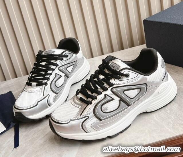 Pretty Style Dior B30 Sneakers in CD Mesh and Technical Fabric Silver/Grey 905032