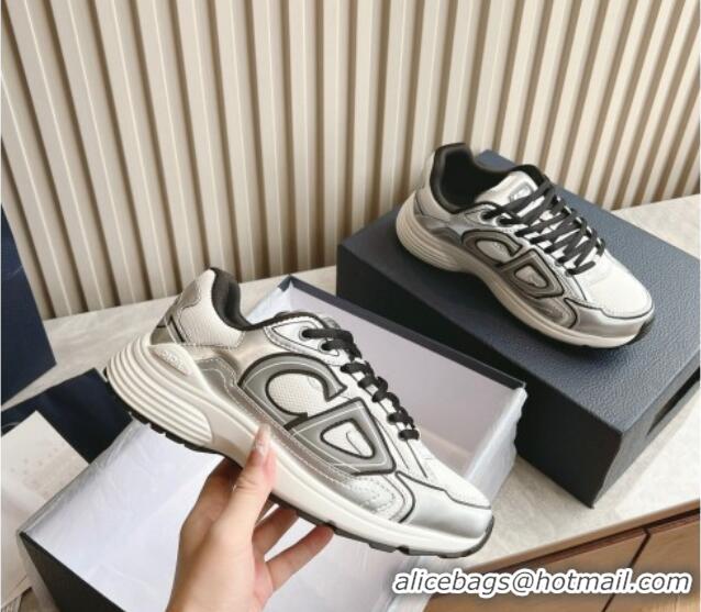 Pretty Style Dior B30 Sneakers in CD Mesh and Technical Fabric Silver/Grey 905032