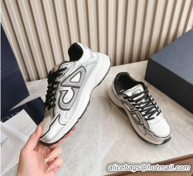 Pretty Style Dior B30 Sneakers in CD Mesh and Technical Fabric Silver/Grey 905032