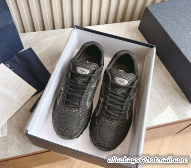 Durable Dior B30 Sneakers in CD Mesh and Embossed Fabric Black 905034