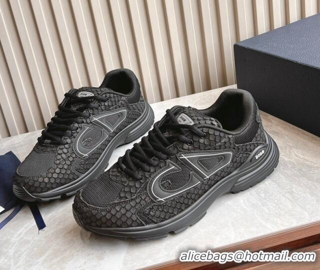 Durable Dior B30 Sneakers in CD Mesh and Embossed Fabric Black 905034