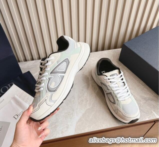 Best Grade Dior B30 Sneakers in CD Mesh and Technical Fabric White/Green 905037