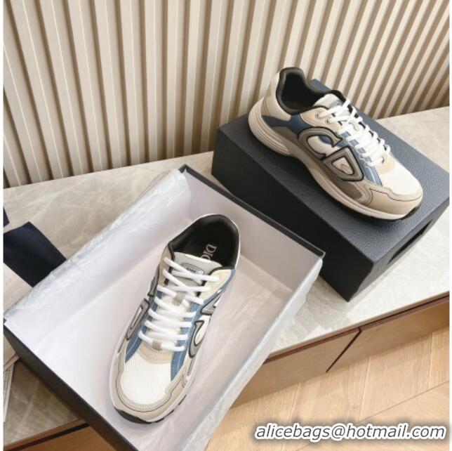 Unique Style Dior B30 Sneakers in CD Mesh and Technical Fabric Grey/Blue/Beige 905038