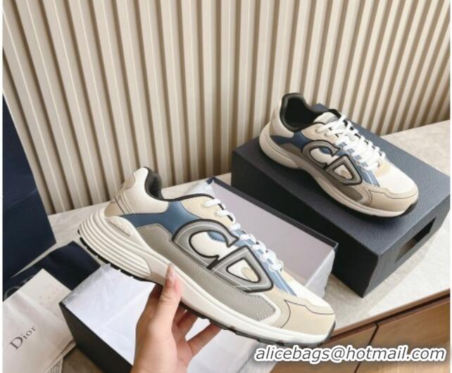 Unique Style Dior B30 Sneakers in CD Mesh and Technical Fabric Grey/Blue/Beige 905038