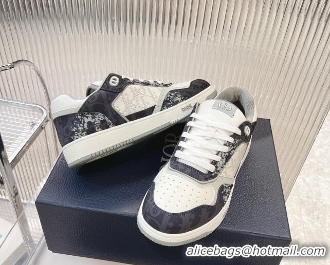 Best Product Dior B27 Low-Top Sneakers in Black Printed Canvas and Oblique Galaxy Leather 905057