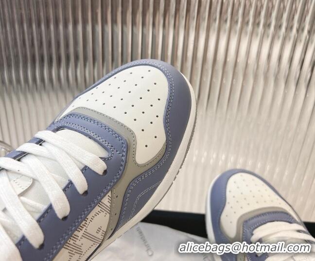 Trendy Design Dior B27 Low-Top Sneakers in Smooth Calfskin and Oblique Galaxy Leather Light Blue 905061