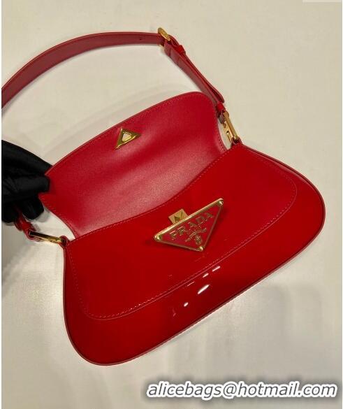 Famous Brand Prada Patent Leather shoulder bag 1BD345 Red 2024