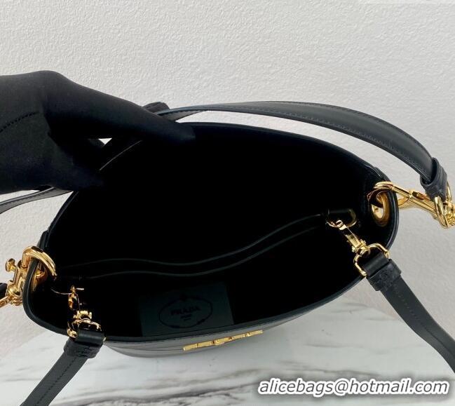 Affordable Price Prada Quilted Leather Bucket Bag 1BA380 Black 2024