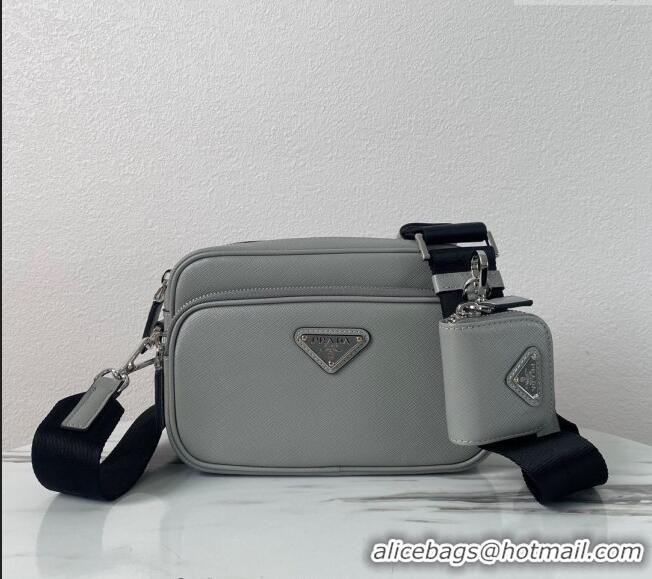 Top Quality Prada Saffiano Leather Shoulder Bag 2VH170 Grey 2023