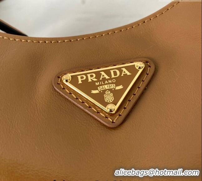 Reasonable Price Prada Re-Edition 2005 Siny Leather Hobo Bag 1BC204 Brown 2024