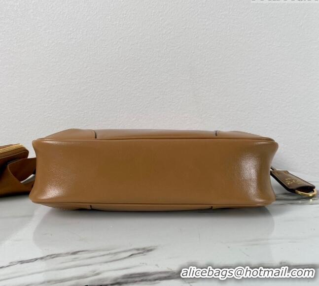 Reasonable Price Prada Re-Edition 2005 Siny Leather Hobo Bag 1BC204 Brown 2024