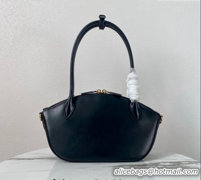 Famous Brand Prada Small leather handbag 1BA427 Black 2024