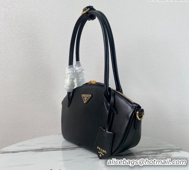 Famous Brand Prada Small leather handbag 1BA427 Black 2024