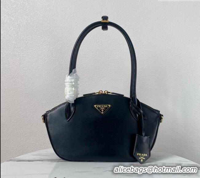 Famous Brand Prada Small leather handbag 1BA427 Black 2024