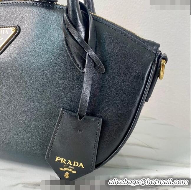 Famous Brand Prada Small leather handbag 1BA427 Black 2024