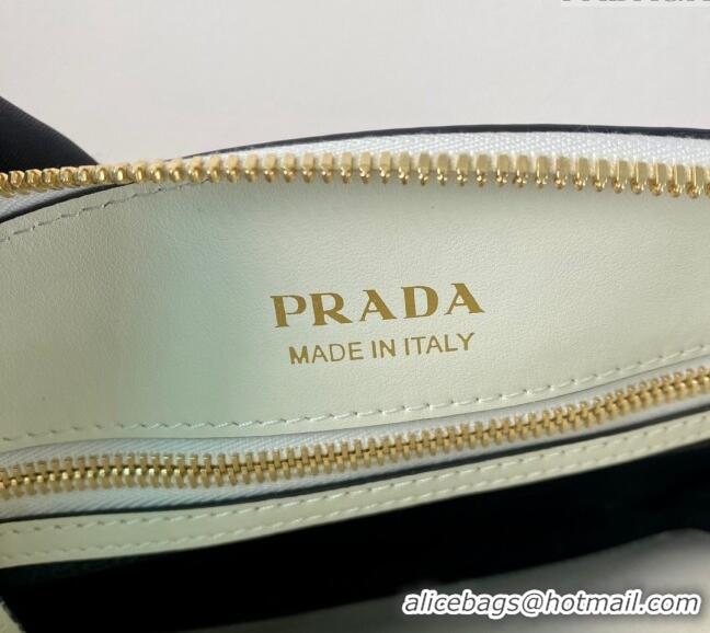 Top Grade Prada Small leather handbag 1BA427 White 2024