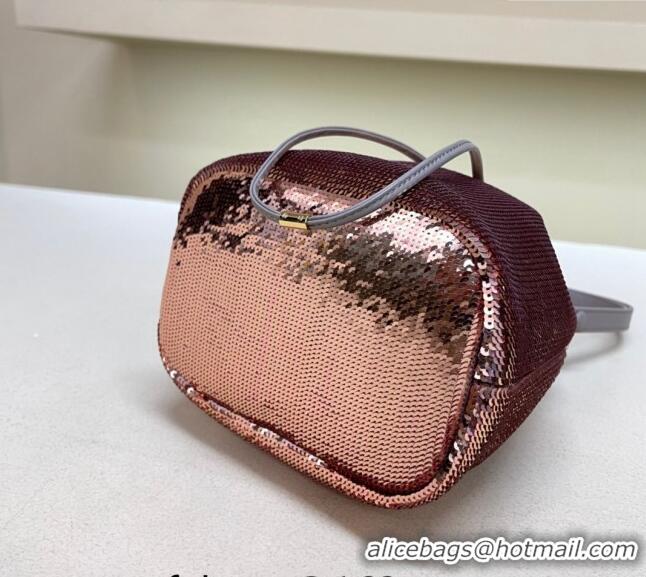 Buy New Cheap Prada Sequined Bucket mini-bag 1BE067 Pink 2024