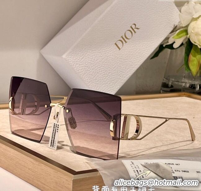 Best Quality Dior 30 Montaigne Square Sunglasses S7U Purple-to-Pink Gradient 2024