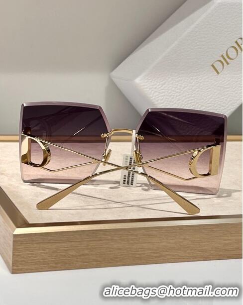 Best Quality Dior 30 Montaigne Square Sunglasses S7U Purple-to-Pink Gradient 2024