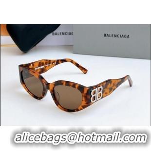 Luxury Cheap Balenciaga Sunglasses BB0324 Brown 2024