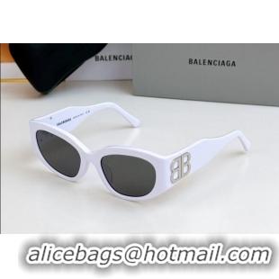 Luxurious Discount Balenciaga Sunglasses BB0324 Snow White 2024