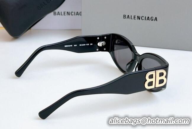 Buy Cheapest Balenciaga Sunglasses BB0324 Black/Gold 2024