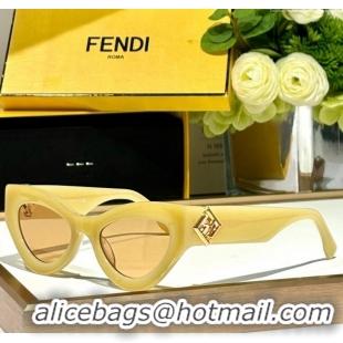 Most Popular Fendi FF Diamonds Sunglasses FE40146 Yellow 2024