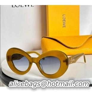 Top Design Loewe Sunglasses LW40112 Yellow 2024