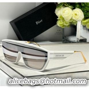 Top Quality Dior DiorClub M7U Sunglasses White/Light Grey 2024