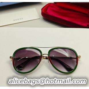 Best Price Gucci Sunglasses GG0062S0 Green/Red 2024