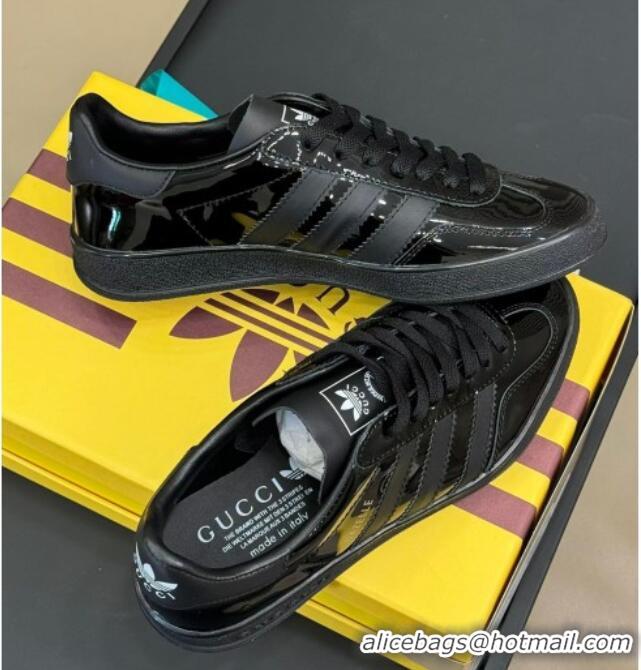 Purchase Gucci x Adidas Gazelle Patent Leather Sneakers Black 080110