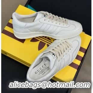 Best Price Gucci x Adidas Gazelle Patent Leather Sneakers White 080108