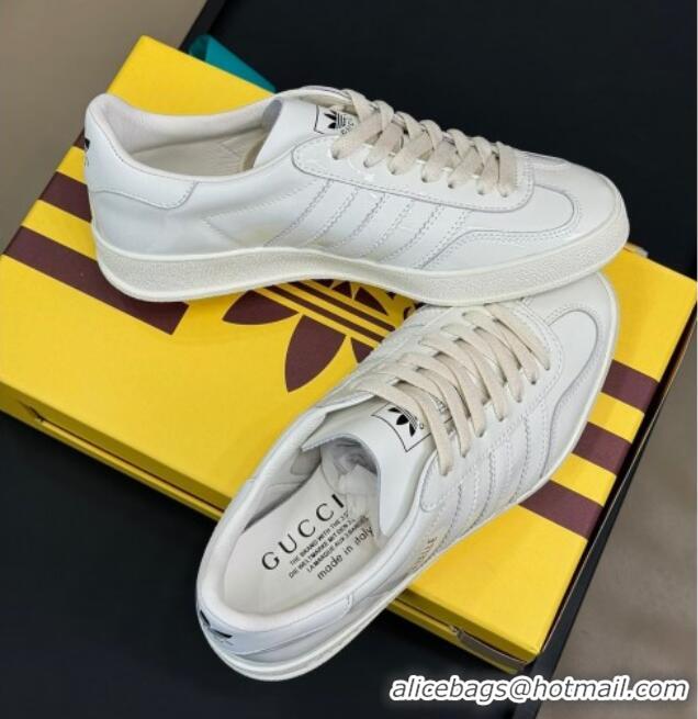 Best Price Gucci x Adidas Gazelle Patent Leather Sneakers White 080108