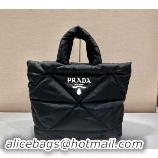 Pretty Style Prada Quilted Nylon Tote Bag 1BG411 Black 2024