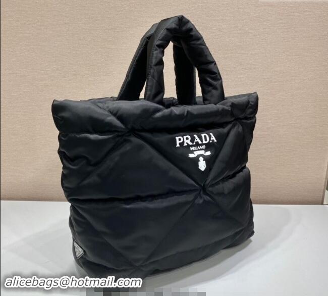 Pretty Style Prada Quilted Nylon Tote Bag 1BG411 Black 2024