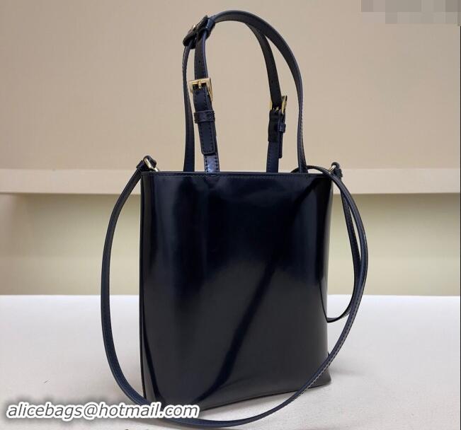 Promotional Prada Leather Bucket Bag 1BA401 Black 2024