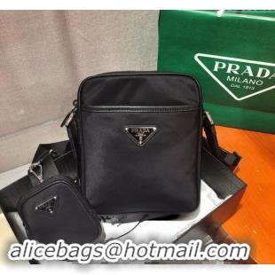 Super Quality Prada Mens Re-Nylon and Saffiano shoulder bag 2VH112 Black 2024