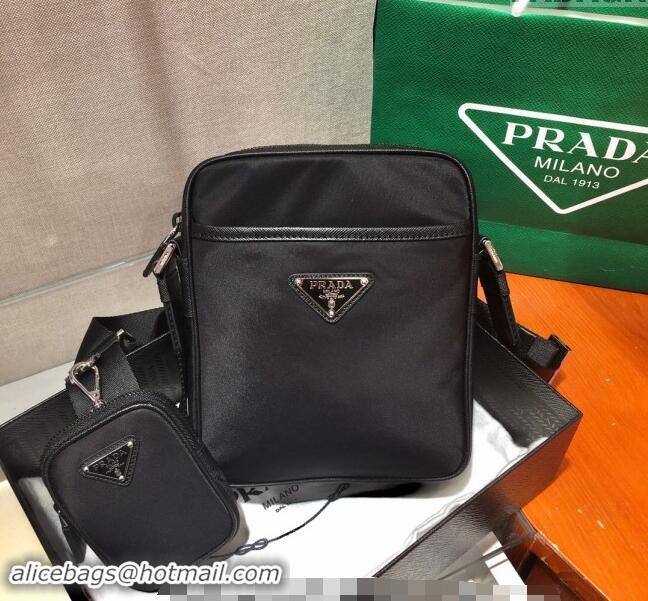 Super Quality Prada Mens Re-Nylon and Saffiano shoulder bag 2VH112 Black 2024