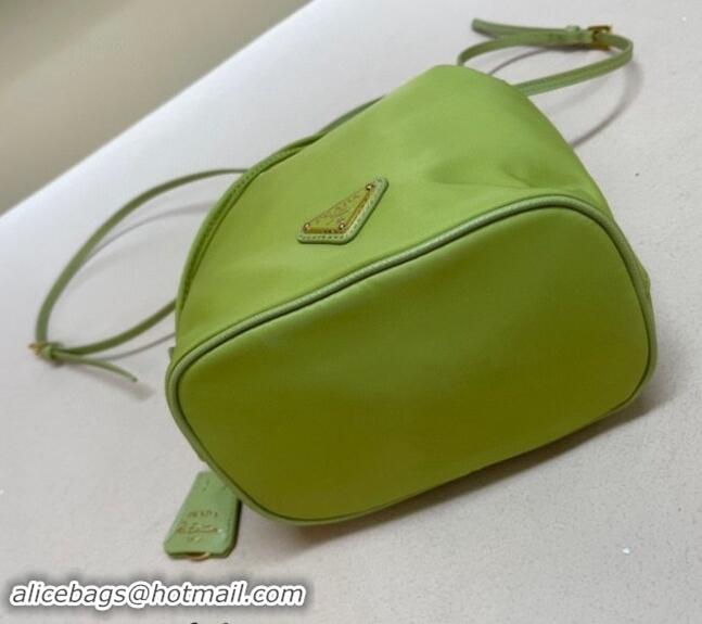 Well Crafted Prada Re-Edition 1978 Re-Nylon Bucket mini-bag 1BE067 Green 2024