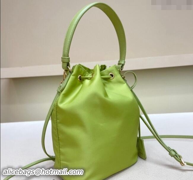 Well Crafted Prada Re-Edition 1978 Re-Nylon Bucket mini-bag 1BE067 Green 2024